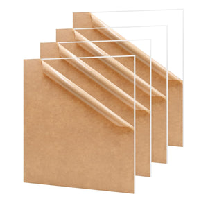 Nerdy Admin - 4 Pcs Cast Acrylic Plexiglass Sheets for Signs - Transparent
