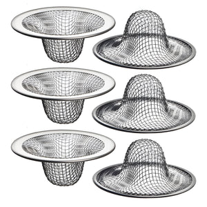Pruchef - 6Pcs Stainless Steel Sink Strainer Mesh For Bathroom & Kitchen - Silver