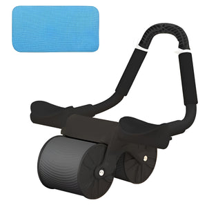 VolaFit - 2 in 1 Dual Wheel Ab Roller with U Handle & Elbow Support – Black