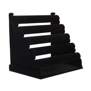 Volamor - 5 Tier PU Leather Jewelry Stand for Bracelet, Watch Necklace - Black