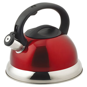 Pruchef - 3L Stainless Steel Whistling Tea Kettle for Stove Top - Red