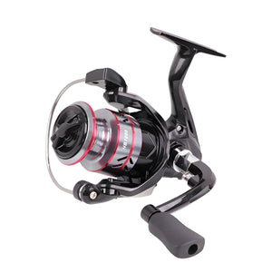 Herqona - Sleek Alloy Design Spinner Fishing Reel with 14 Bearings - Black