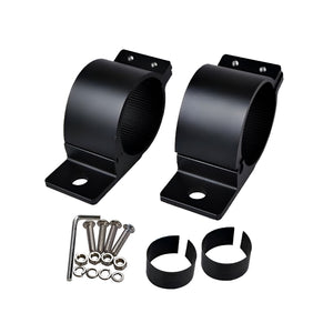 GajToys - 2 Pcs Aluminum Alloy Tube Mounting Bracket Clamp with Accessories - Black