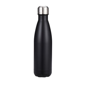 Pruchef - 750ml Double Wall Vacuum Insulated Stainless Steel Water Bottle - Black