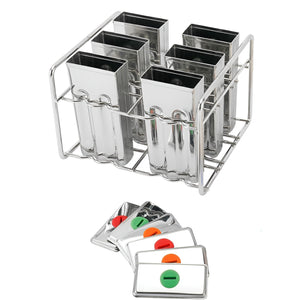 Pruchef - 6Pcs Reusable & Leakproof Stainless Steel Popsicle Mold Set – Silver