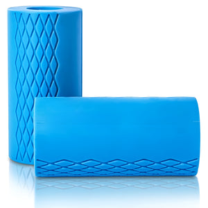 VolaFit - 2 Pcs Silicone Barbell & Dumbbell Grips for Bars – Blue