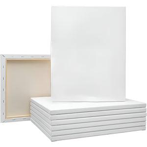 Nerdy Admin - 8 Pcs Pre Primed Cotton Blank Canvas Panels for Painting – White