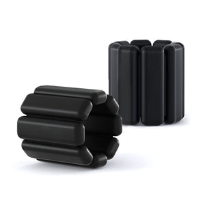 VolaFit - 2Pcs Silicone Adjustable Fitness Bands Wrist & Ankle Weights Set –  Black