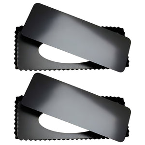 Pruchef - 2 Pcs Nonstick Carbon Steel Tart Pans with Removable Base - Black