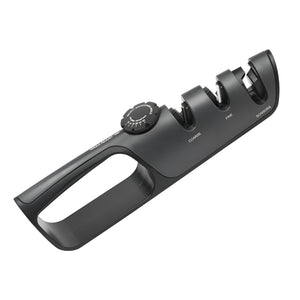 Pruchef - Adjustable Angle Guide & Non Slip Rubber Edge Grip Knife Sharpener - Black