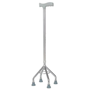 VolaFit - Adjustable Quad Walking Cane with 4 Legs for Elderly Users – Gray