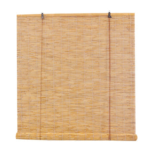 Herqona - Bamboo Window Shades Roll Up Blind Shades for Window 150cm - Coffee