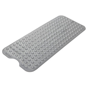 Pract Pack - 100cm Non Slip PVC Bath Shower Mat with Suction Cups - Gray
