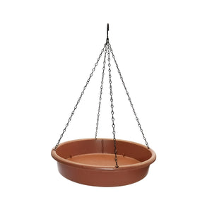 WigWagga - 46x30.5cm Hanging Bird Feeder with Chains, Garden Feeder - Brown