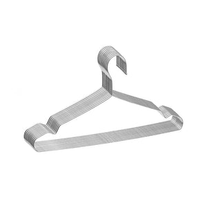 Pract Pack - 30 Pack Stainless Steel Clothes Hangers 45cm - Silver