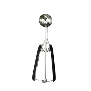 Pruchef - 21cm Stainless Steel Cookie & Dough Scoop with Non Slip Handle - Black