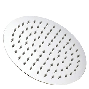 GajToys - 20cm Stainless Steel High Pressure Ultra Slim Round Shower Head - Silver