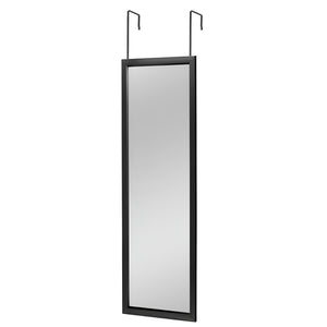Volamor - 35x140cm Professional Over the Door Hanging Mirror – Black