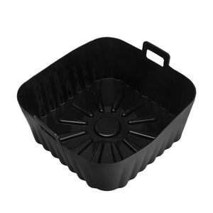 Pruchef - Square Silicone Air Fryer Silicone Pot - Black