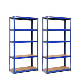 Pract Pack - 5 Tier 2Pack MDF Board Storage Shelving 180x90x40cm - Various Colors