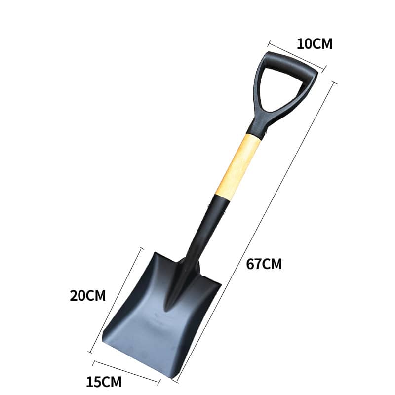 Herqona Black Square Garden Spade 67cm Small Melika Brands