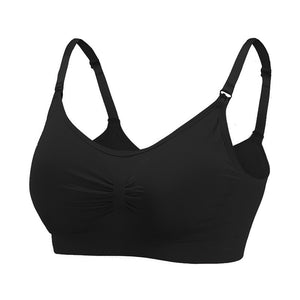 Volamor - Seamless Maternity Breast Pump Nursing Bra Black / M