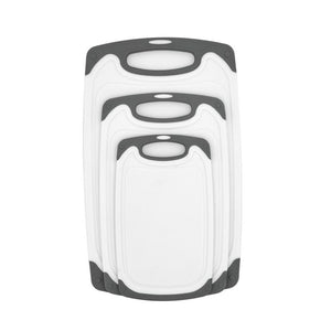 Pruchef - 3 Piece Reversible Cutting Chopping Board with Handles - Grey Default Title