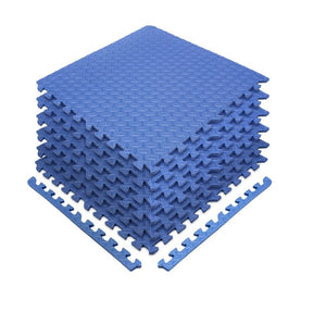 VolaFit - Thick 1.0cm EVA Floor Gym Play Mats 9 Piece Set - 180cm x 180cm Blue