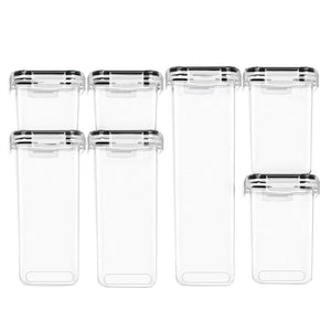 Pruchef - 7-Piece Kitchen Food Storage Container Set with Stickers & Pen Default Title