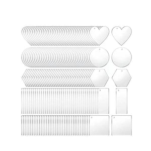 Melika Brands - 200-Piece Customizable Acrylic Keychain Blanks - Clear Default Title