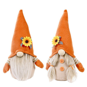 Melika Brands - Autumn Gnome Sunflower Faceless Doll- Orange Default Title