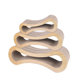 Wavy Shape Corrugated Cardboard Cat Scratch Toy Default Title