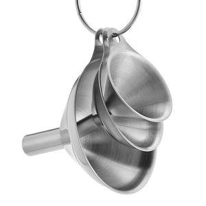 Pruchef - Set of 3 Stainless Steel Funnels - Silver