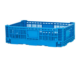 Pract Pack - Collapsible Storage Bin Container, Folding Storage Crates 60cm - Blue