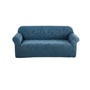 Pract Pack - Jacquard Sofa Cover, Elastic Stretch Couch Protector - Blue