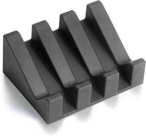 Volamor- Pack of 2 Silicone Soap Dish Holder with Drain - Black