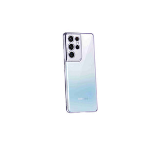 GajToys - Electroplated Samsung Galaxy S21 Ultra Silicone TPU Mobile Phone Case - Transparent