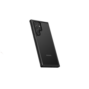 GajToys -  Samsung Galaxy S22 Ultra Case with Translucent Matte Hard Back - Black