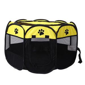 WigWagga - Large Size Portable Pet Dog Playpen 114cm - Yellow