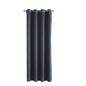 Pract Pack - Single Blackout Curtain, Wrinkle-Free, Rod Pockets - Black