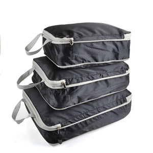 Pract Pack - 3 Piece Travel Storage Bag Set, Compressible Packing Cubes