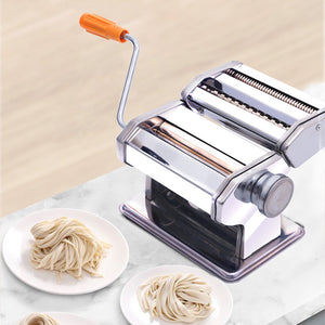 Pruchef - 15cm Stainless Steel Manual Pasta Maker with 9 Thickness Settings - Silver