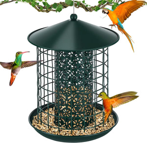 WigWagga - 19.5 cm Hanging Wild Bird Seed Feeder for Garden Yard - Green