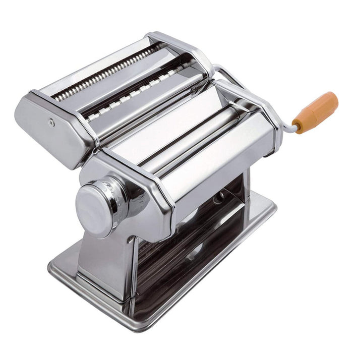 Pruchef - 15cm Stainless Steel Manual Pasta Maker with 9 Thickness Settings - Silver