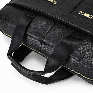 Volamor - Leather Messenger Laptop Bag for Men's 39x7x28cm - Black