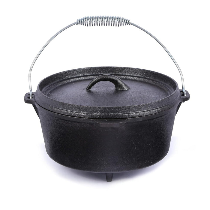 Pruchef - Cast Iron Dutch Oven Bread Pot 24.5cm - Black