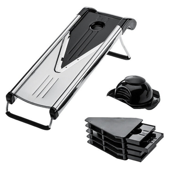 Pruchef - Mandoline Slicer, Vegetable Slicer with 5 Adjustable Blades - Black