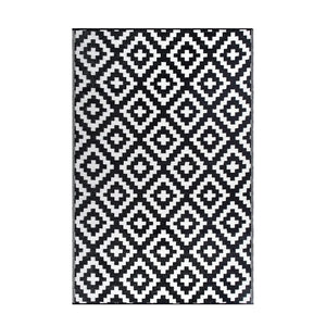 Herqona - Diamond Plastic Rug - 200 cm - Black and White