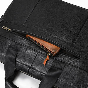 Volamor - Leather Messenger Laptop Bag for Men's 39x7x28cm - Black