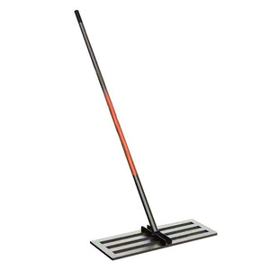 Herqona - Carbon Steel Long Handle Lawn Leveling Rake 198cm - Black